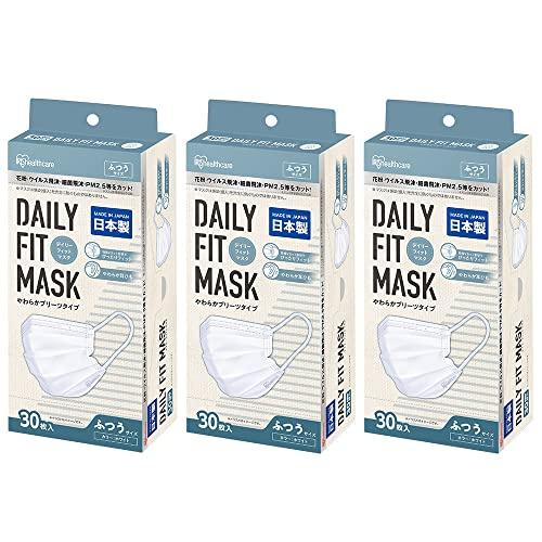[アイリスオーヤマ] マスク 不織布 日本製 プリーツマスク やわらか デイリーフィット DAILY...