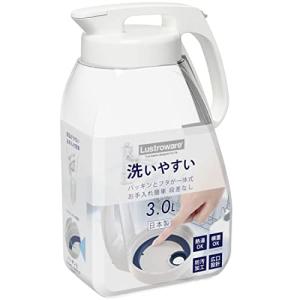 岩崎工業 冷水筒 3.0L シームレスピッチャー K-1287 W 熱湯可 日本製 ホワイト｜plusa-main