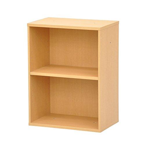 エイ・アイ・エス(AIS) カラーボックス2段 幅45cm 高さ60cm ニュープレージ ナチュラル...