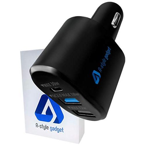 A-stylegadget USB カーチャージャー シガーソケット 60W タイプc x1 タイプ...