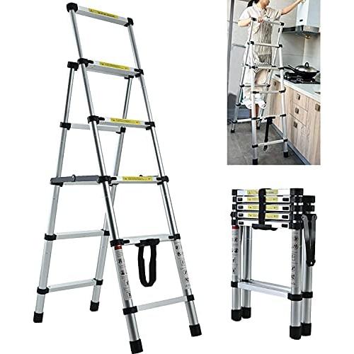 DayPlus 伸縮脚立はしご 最長1.7m 4段+5段 兼用脚立 踏み台 折りたたみ 折り畳み 伸...