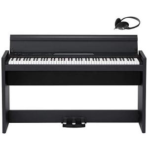 KORG コルグ 電子ピアノ 88鍵盤 LP380 USB ブラック 黒 温かみを感じる木製 純正ヘッドフォンとペダルが付属