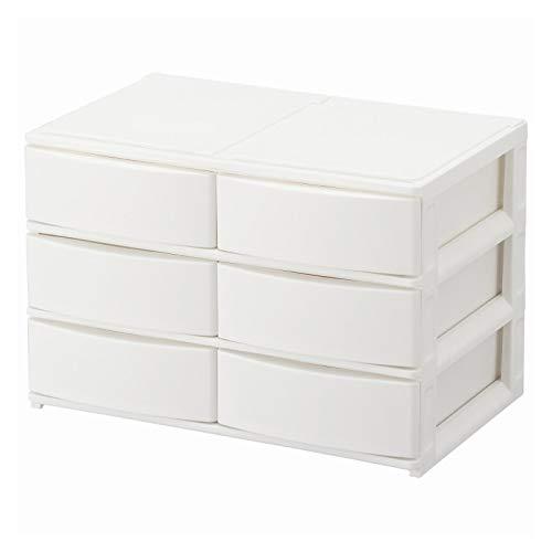 サンカ ポスデコ カラーボックスにピッタリフィット 引き出し収納ボックス ワイド 浅3段(引出し6個...