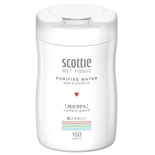 【まとめ買い】スコッティ ウエットティシュー 純水99% 本体150枚+つめかえ130枚