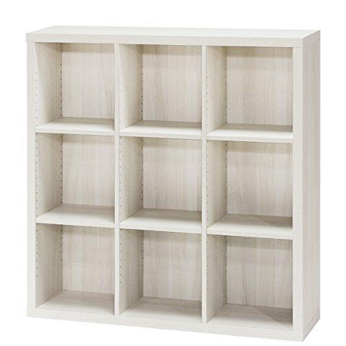 白井産業 無垢材をイメージさせる厚さ3.6cmの天板 A4ファイルBOXがぴったり入る奥行 棚板耐荷...