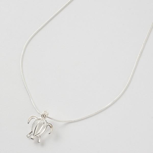 アロマネックレス アロマペンダント 癒し ウミガメ ハワイアンホヌ シルバー 認知症予防