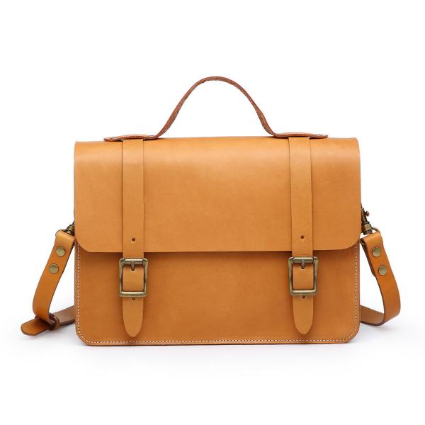 ショルダーバッグ サッチェルバッグ ハンドバッグ レディース メンズ 本革 ヌメ革 斜めがけ 背面ポ...