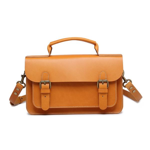 ハンドバッグ ショルダーバッグ サッチェルバッグ 本革 ヌメ革 斜めがけ ナチュラル 2way キャ...