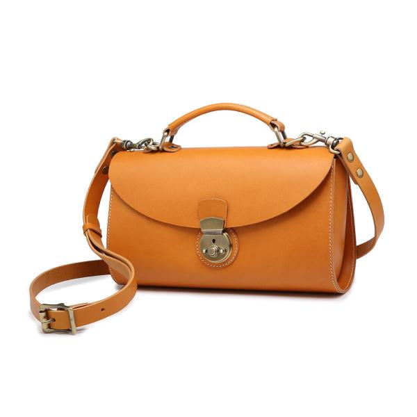 ショルダーバッグ ハンドバッグ 本革 ヌメ革 斜めがけ 2way レディースバッグ キャメル 送料無...