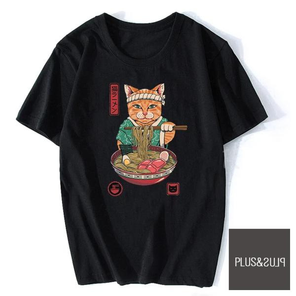 Ｔシャツ  猫ラーメン 猫 ねこ ネコ 猫柄 ティーシャツ テーシャツ トップス かわいい おしゃれ...