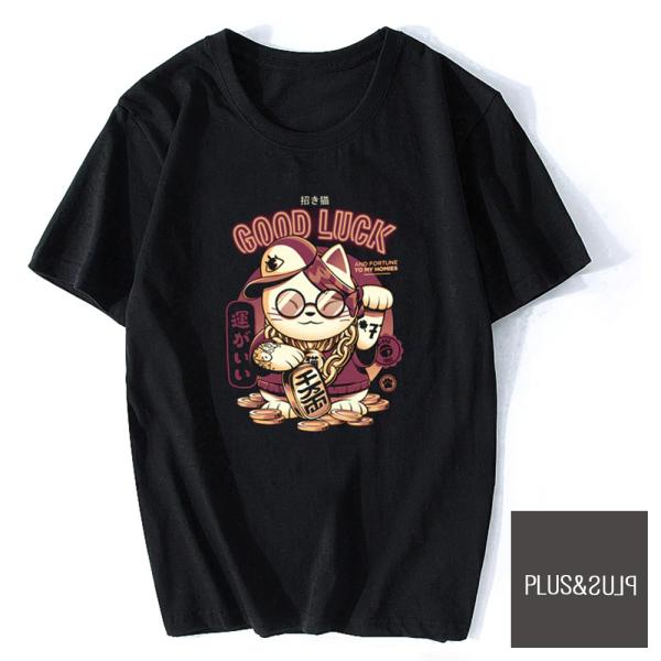 猫 猫柄 Ｔシャツ 招き猫 ティーシャツ テーシャツ 大きいサイズ 小さいサイズ おもしろ メンズ ...