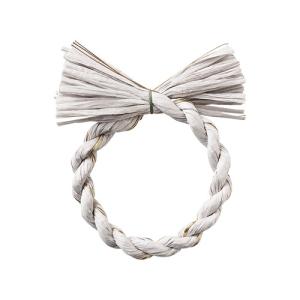 わらルックリーズ水引14cm ライトグレー/ゴールドの商品画像