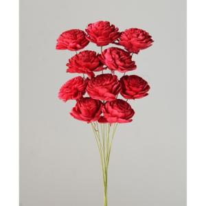 【ハンドメイドフラワー　花材　資材】ソーラーローズ　小・クイーンレッド・大地農園