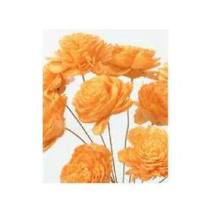 【ハンドメイドフラワー　花材　資材】 ソーラーローズ・小・ジュリアオレンジ・大地農園