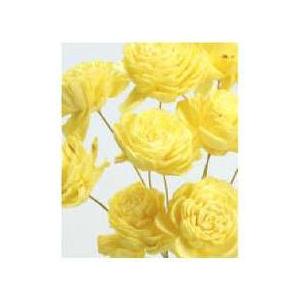【ハンドメイドフラワー　花材　資材】 ソーラーローズ・小・エンジェルイエロー・大地農園