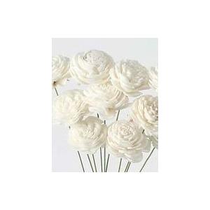 【ハンドメイドフラワー　花材　資材】 ソーラーローズ・ミニ 白・大地農園