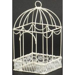 ワイヤーバードケージ角/フラワーベース　花器　花びん　リース台　花材