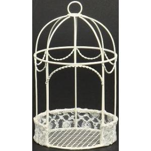 ワイヤーバードケージ丸/フラワーベース　花器　花びん　リース台　花材