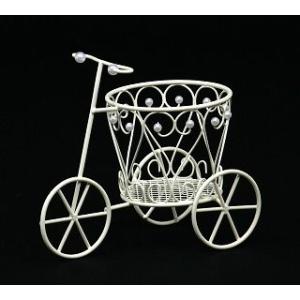 ワイヤーパールビーズ三輪車Ｓ/フラワーベース　花器　花びん　リース台　花材