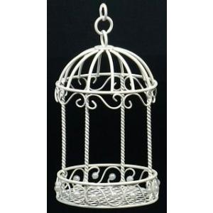 パールワイヤー鳥篭丸Ｓ/フラワーベース　花器　花びん　リース台　花材