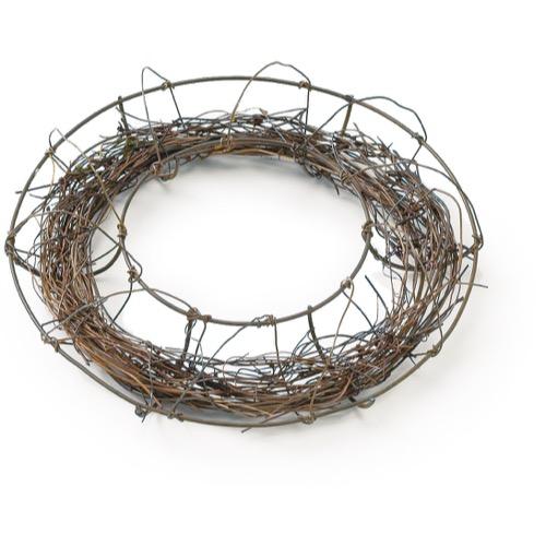 【プリザーブドフラワー　ドライフラワー　花材　資材】らくらくリース22cm・N・大地農園