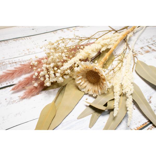 【アレンジセット】コンパクターとカスミ草アンティークカラーのセット　小分け　ハンドメイド　花束　ブー...