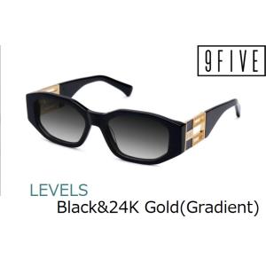 ナインファイブ サングラス 9FIVE レベルズ LEVELS Black & 24K Gold Gradient  グラデーションレンズユニセックス 国内正規品 正規証明カード付き｜plusfavo