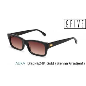 国内正規品 ナインファイブ アイウェア サングラス 9FIVE AURA Black &amp; 24K G...