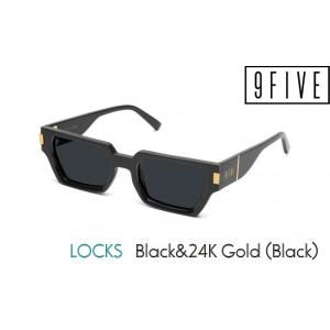 ナインファイブ サングラス 9FIVE ロックス LOCKS Black &amp; 24K Gold Sh...