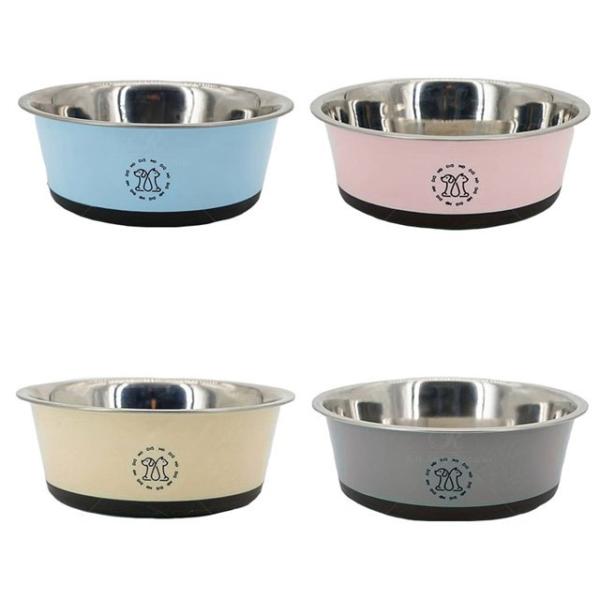 ステンレス製の犬用ボウル、あらゆるサイズの犬種に対応した滑り止めペットフィーダー、耐久性のある猫用ボ...