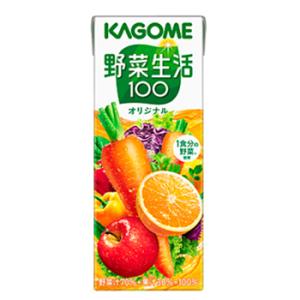 カゴメ 野菜生活１００ オリジナル 　２００ml×２４本 【送料無料】野菜ジュース　野菜生活　KAGOME　フルーツ・野菜ジュース｜plusin