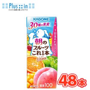 カゴメ　朝のフルーツ これ一本　200ml×24本/2ケース　紙パック　フルーツジュース　果実飲料　...