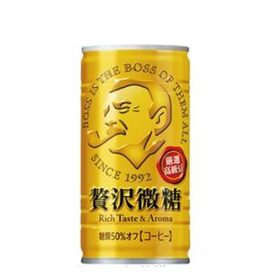 サントリー BOSS ボス 贅沢微糖 豊醇のコク 185g缶 30本入〔Suntory　ボス　缶コーヒー　珈琲　グラム　185缶　ボス贅沢微糖〕｜plusin