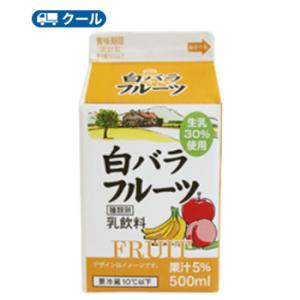 白バラ　フルーツ　【500ml×10本】　クール便/乳飲料　ミルク　フルーツ　fruit　