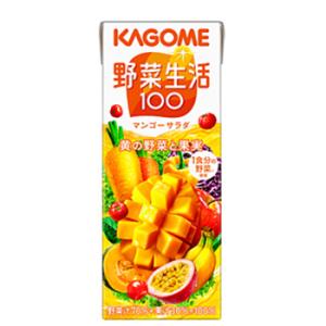 カゴメ 野菜生活１００ マンゴーサラダ 200ml×24本×4ケース フルーツジュース・果実ジュース...