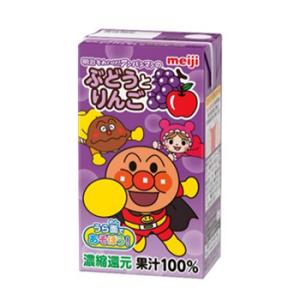 明治 それいけ アンパンマンぶどうとりんご 125ml×36本入 バラ /ブドウ リンゴ