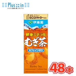 伊藤園 健康ミネラルむぎ茶 250ml×24本入/2ケース 紙パック〔カフェインゼロ 麦茶 無香料 ...