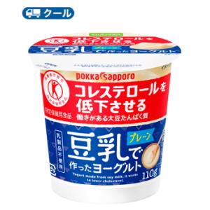 ソヤファーム 　豆乳で作ったヨーグルトプレーン【110g×12コ】【クール便】　送料無料 食べる　豆乳　乳酸菌　ポッカサッポロ｜プラスイン