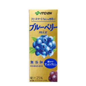 伊藤園 ブルーベリーmix 紙パック 200ml×24本入/2ケース〔フルーツジュース　果実飲料　ブ...