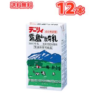南日本酪農協同　デーリィ 霧島山麓牛乳 1000ml×6本/2ケース　紙パック