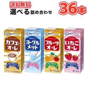 雪印 メグミルク 200ml紙パックジュース4種類から選べる2種類セット200ml×18本/2ケース...