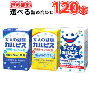 エルビー大人の健康・カルピスキッズ4種類から選べる　125ml×24本/5ケース　カルシウム/ビタミ...
