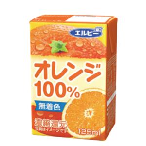 エルビー オレンジ100％ 125ml紙パック×30本〔LB えるびー ミリパック みかん ミカン ...