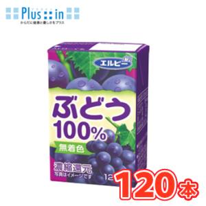 エルビー ぶどう100％  125ml紙パック×30本/4ケース
