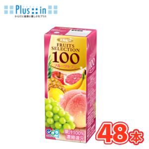 エルビーフルーツセレクション フルーツセブン100 200ml×24本入/2ケース 紙パック〔果汁1...