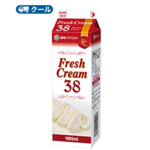 雪印　メグミルク　フレッシュクリーム38【1000ml×12本】クール便　業務用｜plusin