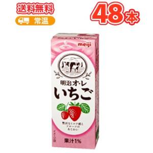 明治オ・レいちご 200ml ×24本/2ケース イチゴ/紙パック200/まとめ買い/ケース販売/ブリック｜plusin