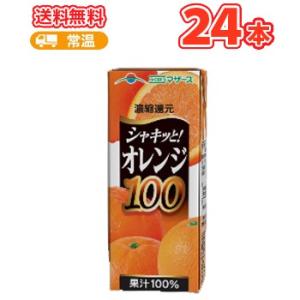 らくのうマザーズ　オレンジ100 200ml紙パック　24本入〔おれんじ オレンジ ジュース〕