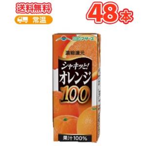 らくのうマザーズ　オレンジ100 200ml紙パック　24本入×2ケース〔おれんじ オレンジ ジュース〕｜plusin