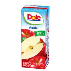 雪印 メグミルク Dole アップル100％ LL200ml×18本入 紙パック
